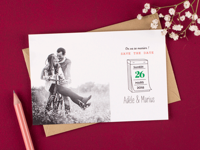 Save the Date Vintage Photo - Pictos - Atelier Rosemood