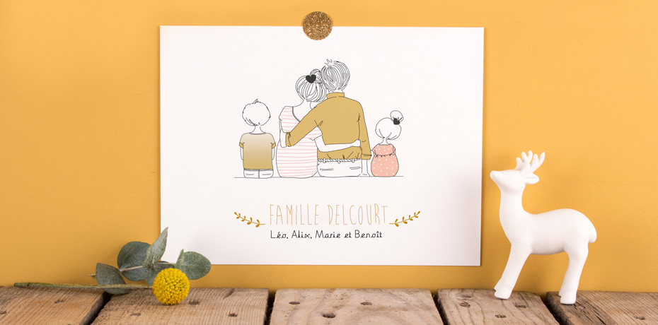 Affiche personnalisable Lovely Family